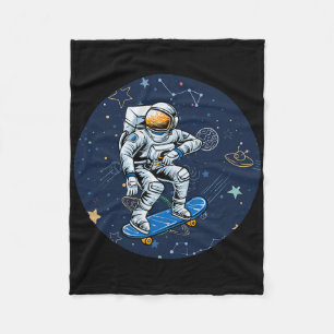 Cobertor De Velo Astronauta Astronomia Espaço Exterior Skate Skatis