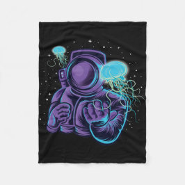 Cobertor De Velo Astronauta Com Água-Viva
