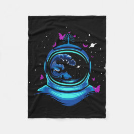 Cobertor De Velo Astronauta Com Borboleta