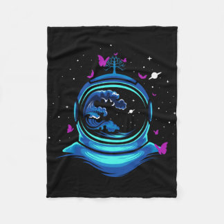 Cobertor De Velo Astronauta Com Borboleta