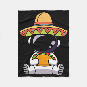 Cobertor De Velo Astronauta Comendo Tacos Funny Cinco De Mayo Space