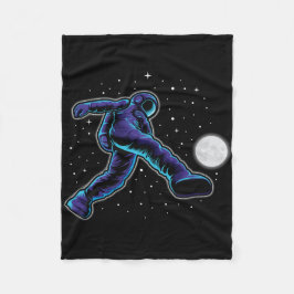 Cobertor De Velo Astronauta Jogando Futebol Com a Lua