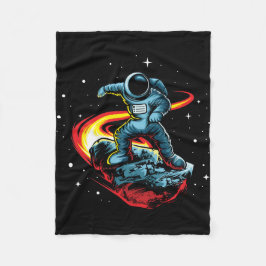 Cobertor De Velo Astronauta Montado num Meteoro