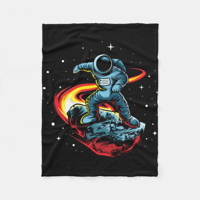Cobertor De Velo Astronauta Montado num Meteoro (Frente)