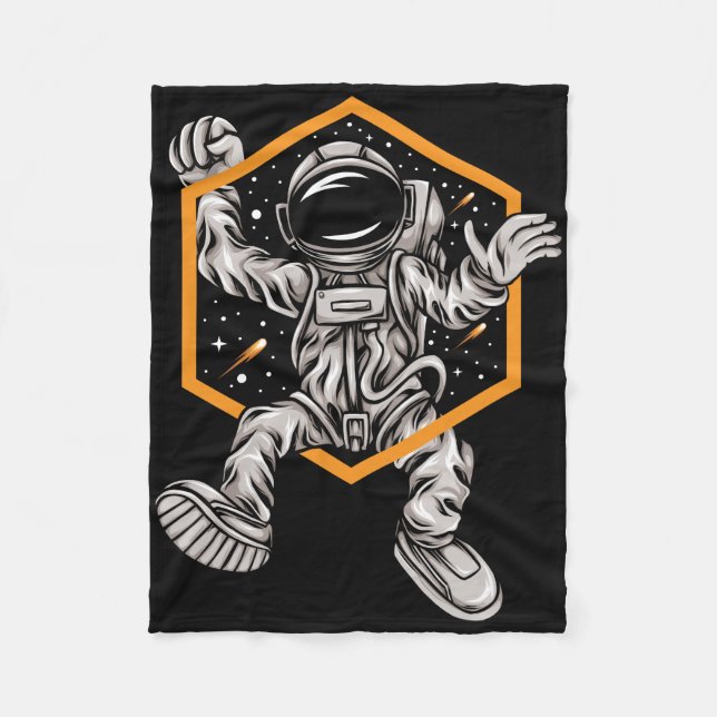 Cobertor De Velo Astronauta se diverte no espaço (Frente)