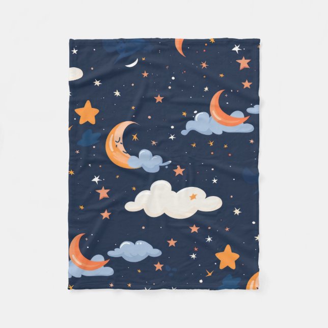 Cobertor De Velo astronomia de papel padrão celeste (Frente)