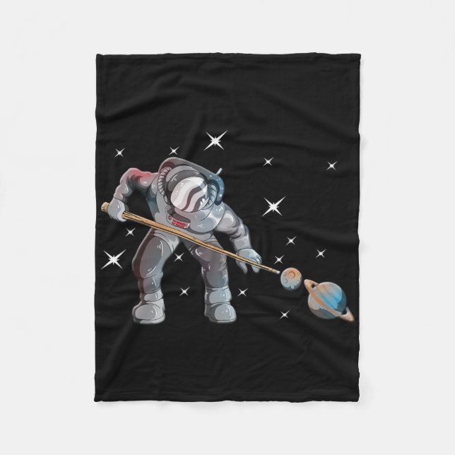 Cobertor De Velo Astronomia Galaxy Billiard Player Piscina Astronau (Frente)