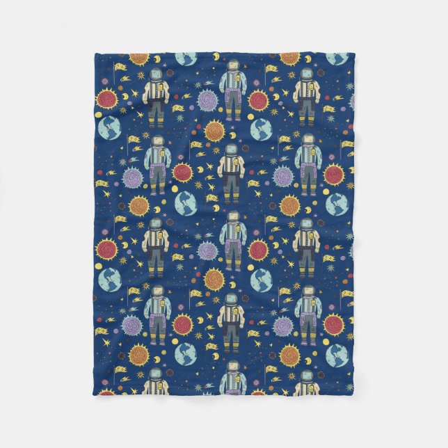 Cobertor De Velo Astrounaut Space Man Colorful (Frente)