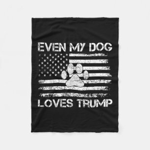 Cobertor De Velo Até O Meu Cão Adora A Eleição Da Bandeira Dos Eua 