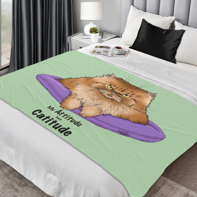 Cobertor De Velo Atitude tem Catitude. (Criador carregado)