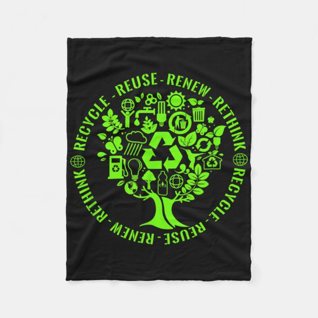 Cobertor De Velo Ativismo Ambiental da Árvore do Dia da Terra (Frente)