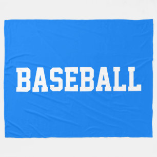 Cobertor De Velo Atlético Bold Branco BASEBALL Texto Em Azul Brilha