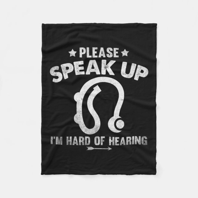 Cobertor De Velo Audição Imparada, Por Favor Fale U (Frente)