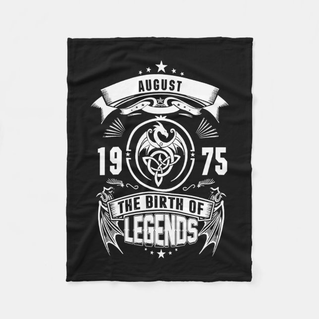 Cobertor De Velo August Gift | 1975 Nascimento Das Legendas (Frente)