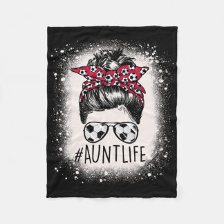 Cobertor De Velo Aunt Life Soccer Messy Bun Bleached Auties Girl Mo