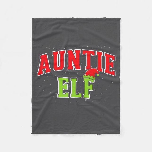 Cobertor De Velo Auntie Elf Christmas Family Matching Group Xmas Si (Frente)