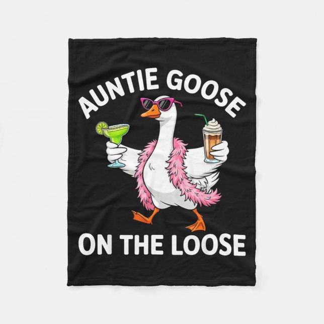 Cobertor De Velo Auntie Goose On The Loose Funny Goose Gles St Patr (Frente)