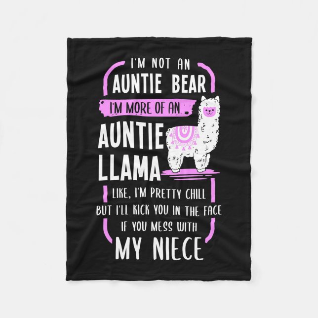 Cobertor De Velo Auntie Llama (Frente)