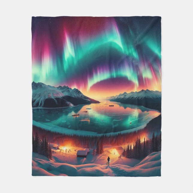 Cobertor De Velo Aureola Borealis, no Alasca (Frente)