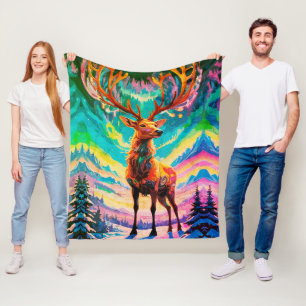 Cobertor De Velo Aurora Stag: Magia na Noite