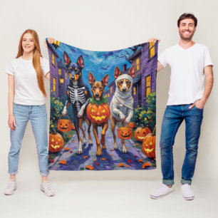 Cobertor De Velo Australian Kelpie Fazendo Trick-or-Treat no Hallow