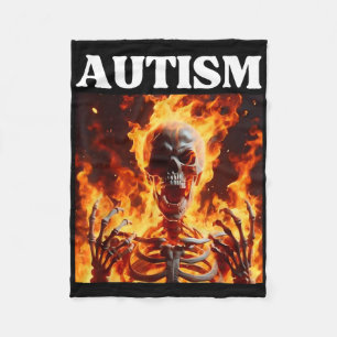 Cobertor De Velo Autism Funny Cringe Edgy Duro Skeleton Memória Fla