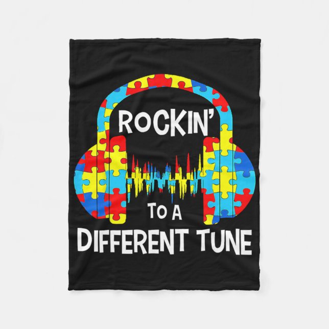 Cobertor De Velo Autism Game - Rocking To A Different Tune For Game (Frente)