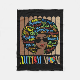 Cobertor De Velo Autismo Afro-Africano-Americano Mãe Consciência M