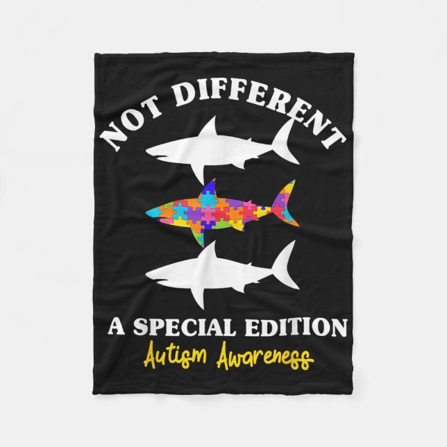 Cobertor De Velo Autismo Autismo Autismo Autismo de Tubarão (Frente)