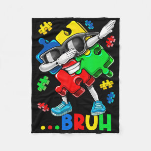 Cobertor De Velo Autismo Bruh Dabbing Quebra-cabeça Piece Autismo C
