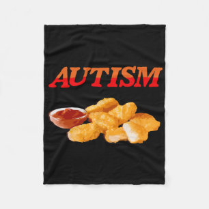 Cobertor De Velo Autismo Comida Lover Galinha Nugget Foodie