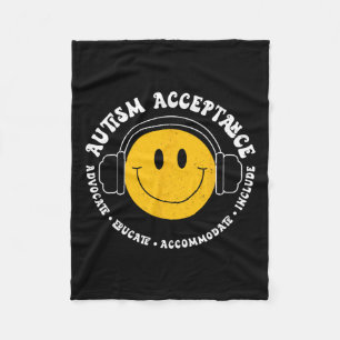 Cobertor De Velo Autismo Consciência Aceitação Sorria Enfrentada Cr