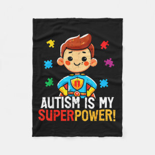 Cobertor De Velo Autismo é superpoder super-herói asd conscientizaç