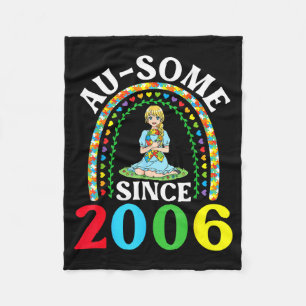 Cobertor De Velo Autismo Incrível Ausome Desde 2006 Feliz 20º Anive