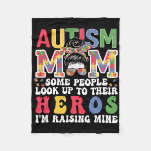 Cobertor De Velo Autismo Mãe Raising - Hero Groovy Messy Bun Autism