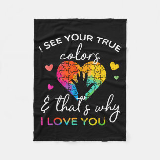 Cobertor De Velo Autismo Mão Eu Vejo Suas Verdadeiras Cores Conscie