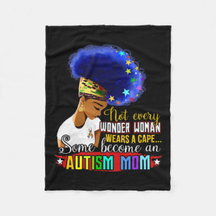 Cobertor De Velo Autismo negro afro-americano Sensibilização Mãe Ar