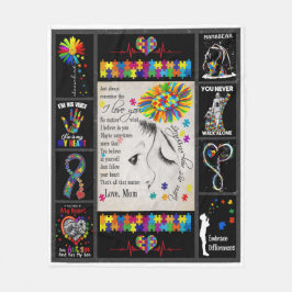 Cobertor De Velo Autismo para o meu filho da mãe Você é meu Sol