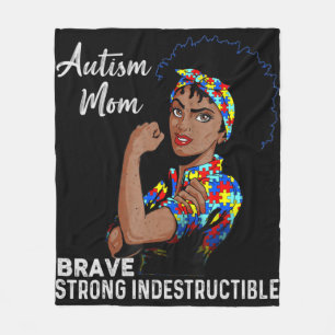 Cobertor De Velo Autismo Sensibilização Forte Mãe Depois Mãe Negra 