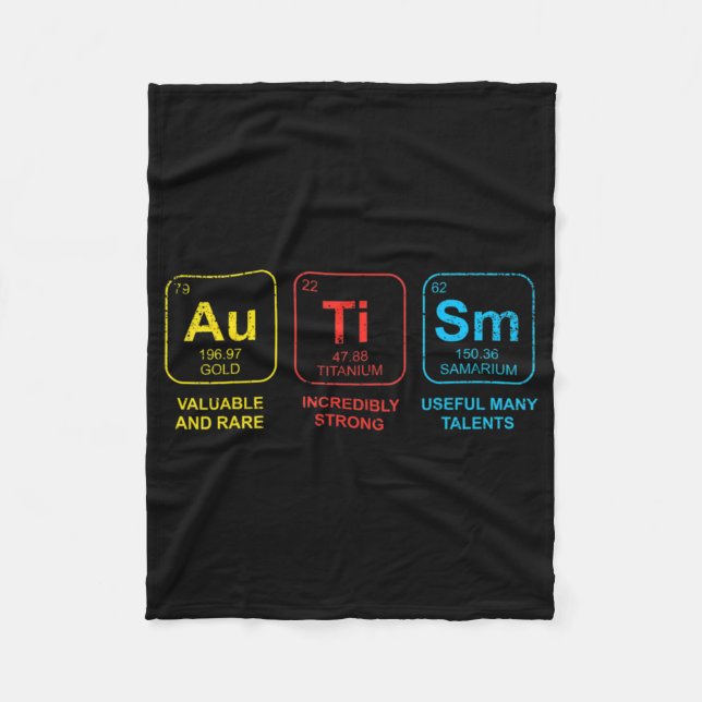 Cobertor De Velo Autismo Sensibilização Mulheres Homens Elementos p (Frente)