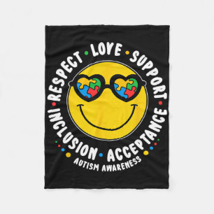 Cobertor De Velo Autismo Sorriso Rosto Homens Mulheres Meninos Meni