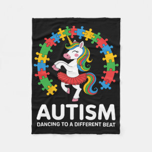 Cobertor De Velo Autismo Unicórnio Dançando Diferentes Capacidades