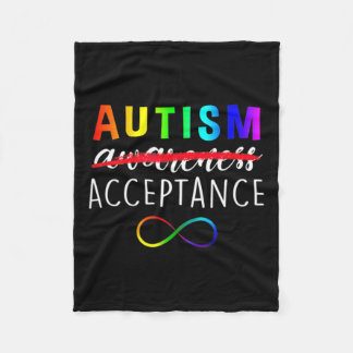 Cobertor De Velo Autismo Vermelho Em Vez Disso Aceitação Não Consci