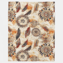 Cobertor De Velo Autumn Boho Feather
