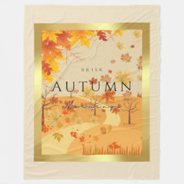 Cobertor De Velo Autumn Brisk Mornings Fleece Blanket Call