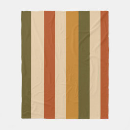 Cobertor De Velo Autumn Color Block Fleece Blanket 