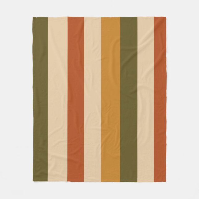 Cobertor De Velo Autumn Color Block Fleece Blanket  (Frente)