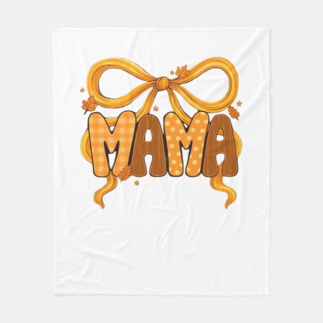 Cobertor De Velo Autumn Coquette Mama - Cozy Fall Aestética com Bo (Frente)