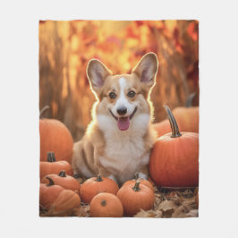 Cobertor De Velo Autumn Corgi