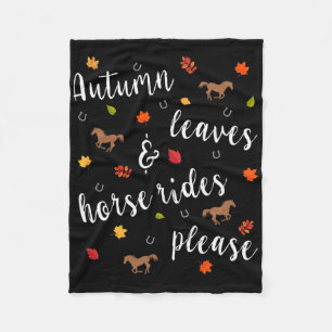 Cobertor De Velo Autumn Falling Deixa Horseback Cavaleiro Andando